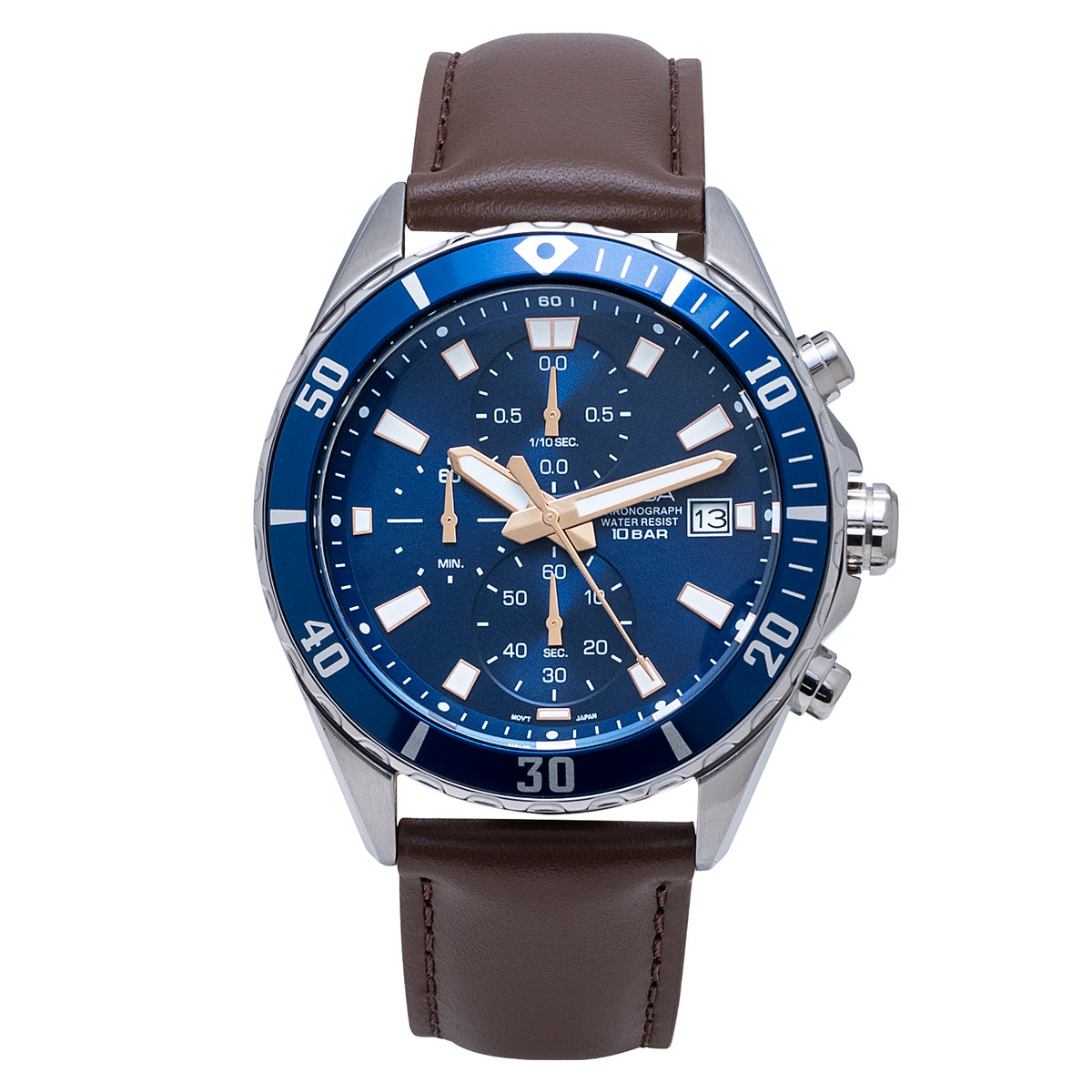 AM3813X1 Blue Dial Chronograph with Leather Strap ALBA WATCHES INDIA