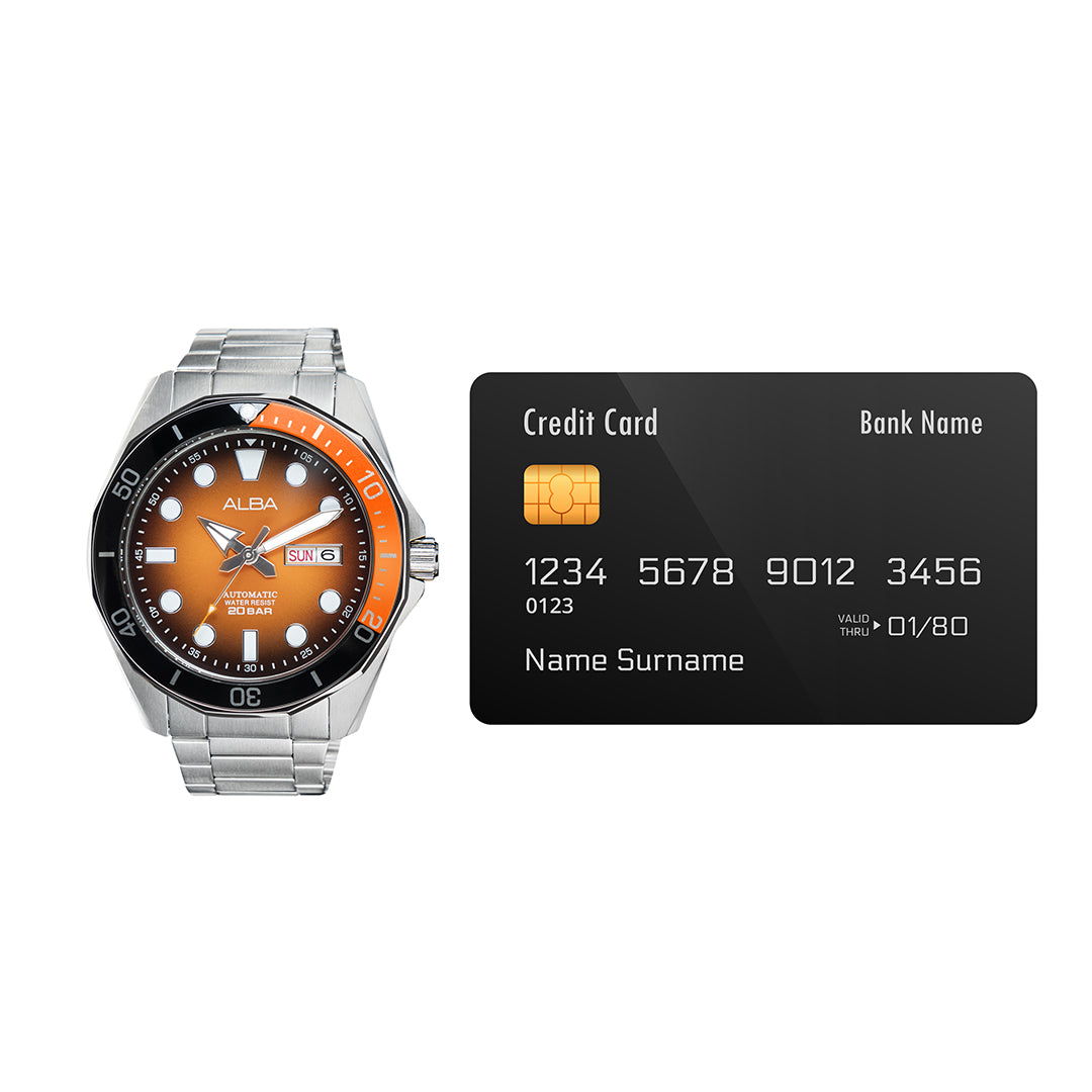 AL4547X1 Orange-Black Gradation Dial Automatic Watch – ALBA