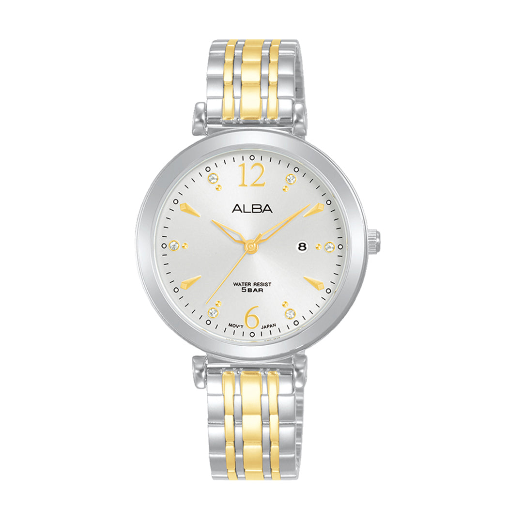 Ladies white gold watch best sale