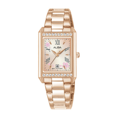 AH7EZ8X1 Sakura Collection With Rectangular Floral Dial Women's Watch