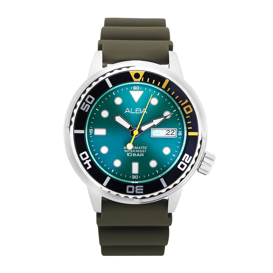 AL4249X1 Aqua Green Dial Automatic Watch – ALBA WATCHES INDIA