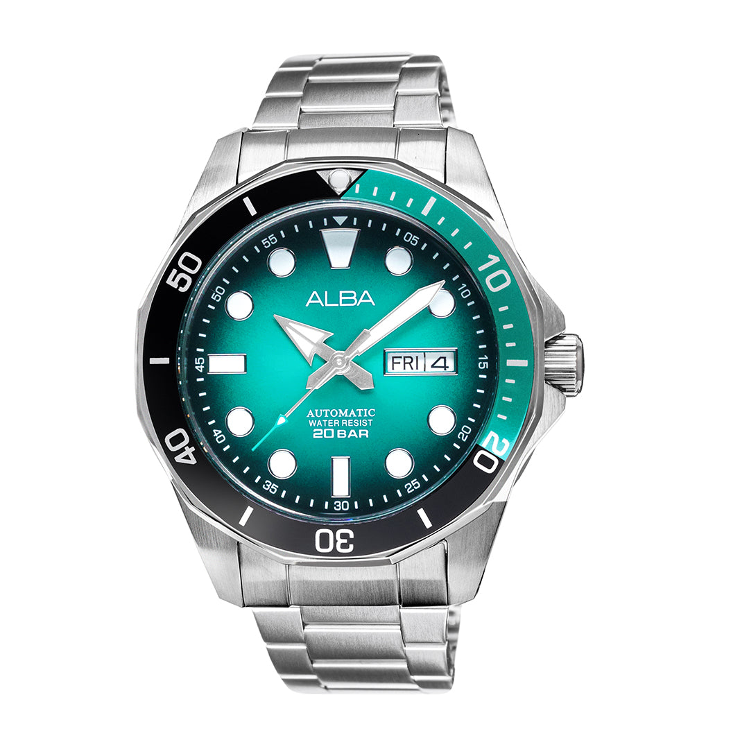 AL4545X1 Turquoise Black Gradation Dial Automatic Watch – ALBA