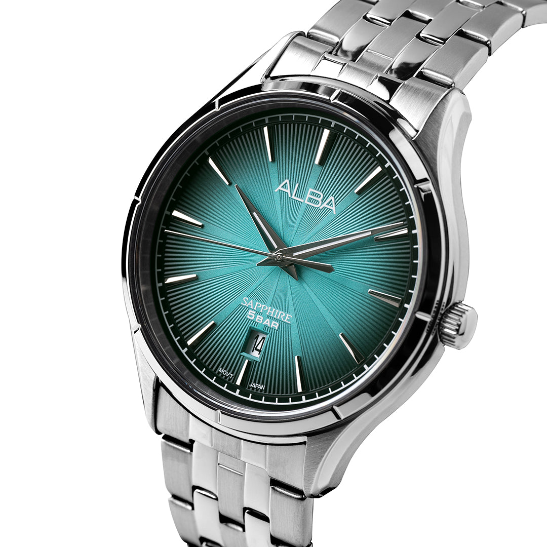 Mens Watches Alba Wrist Watch AS9T71X1 Marine Blue Patterned Dial