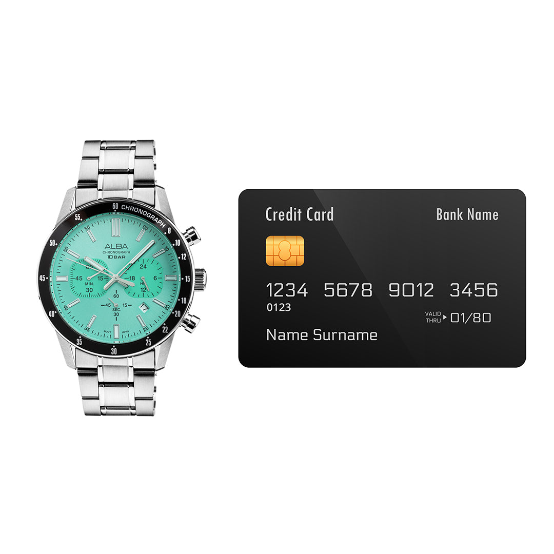 アルチビオ AT3J83X1 Contemporary Mint Green Dial Chronograph Watch – ALBA
