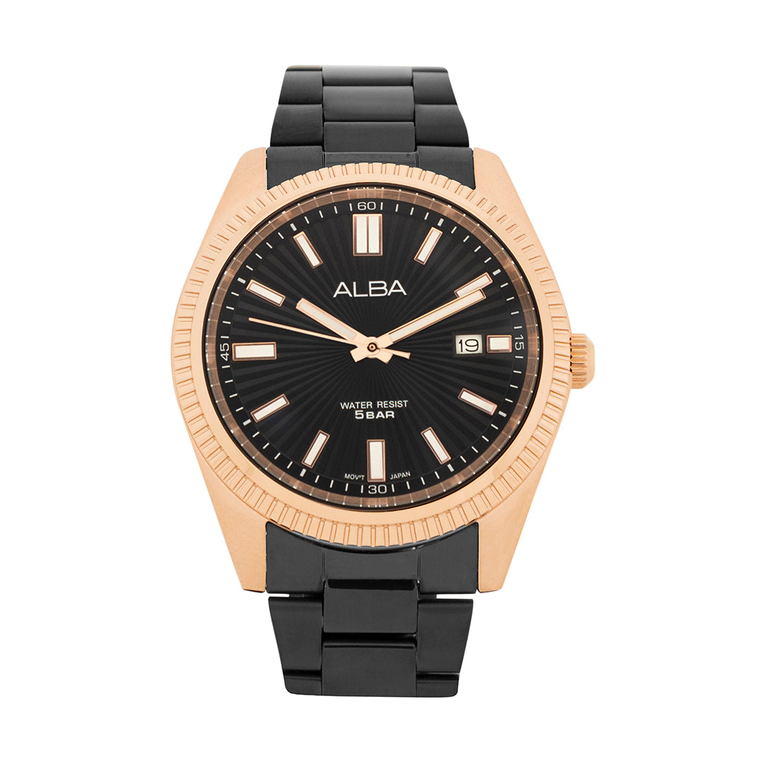 AS9T56X1 Black Textured Dial Watch – ALBA WATCHES INDIA
