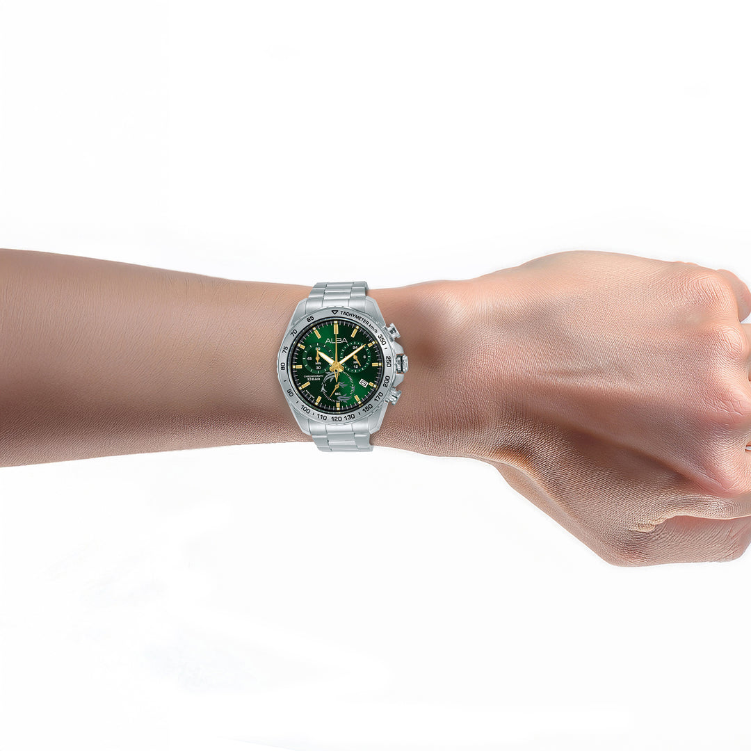 AX7013X1 Emerald Green Dial Chronograph Watch – ALBA WATCHES INDIA
