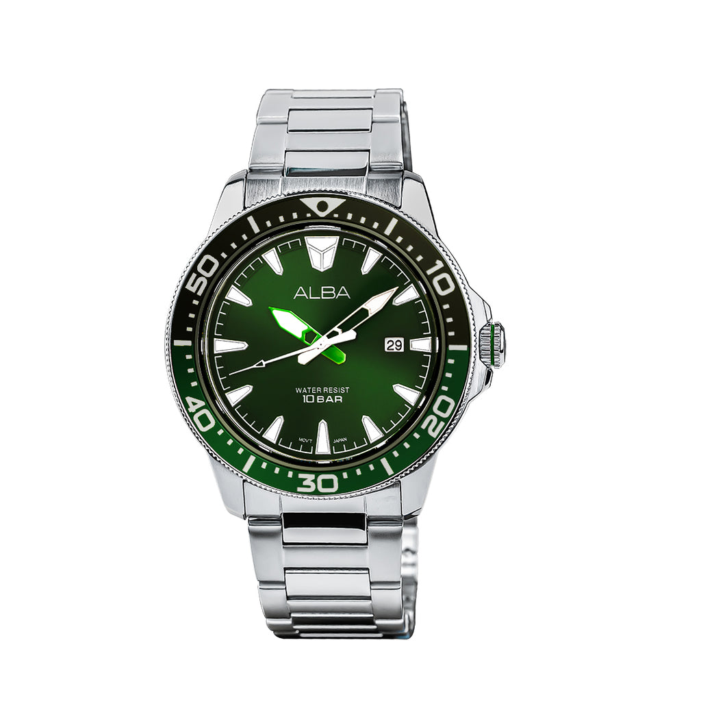 AS9T93X1 Dark Green Dial Quartz Watch – ALBA WATCHES INDIA