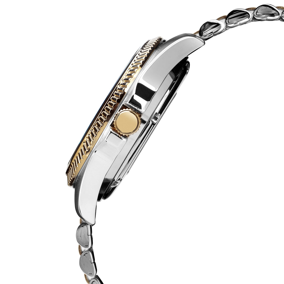 AL4784X1 Gold-Tone Fluted Bezel Automatic Watch – ALBA WATCHES INDIA
