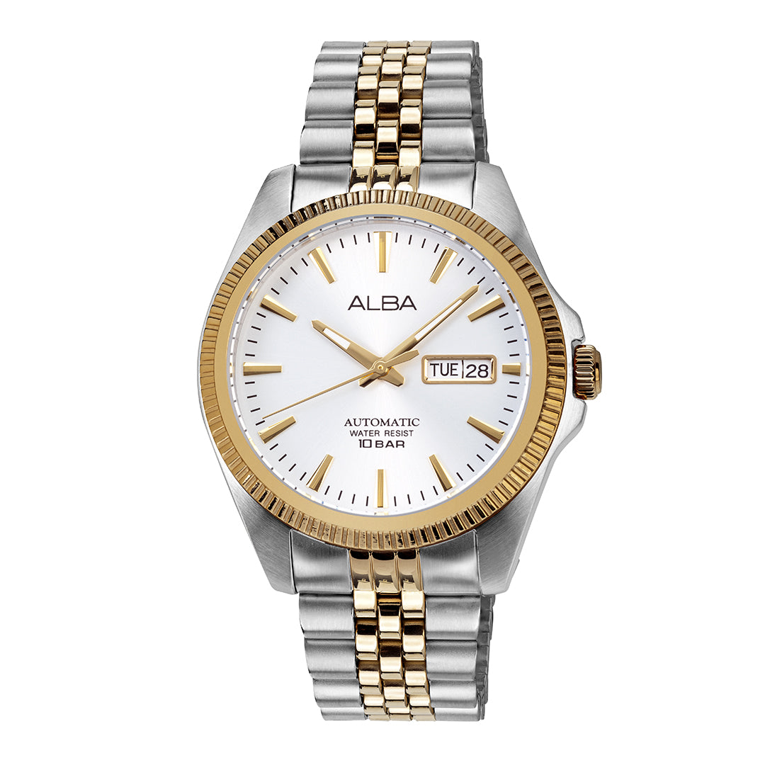 AL4784X1 Gold-Tone Fluted Bezel Automatic Watch – ALBA WATCHES INDIA
